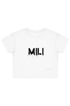 Load image into Gallery viewer, Mili&#39;s Women White Street Crop Tee