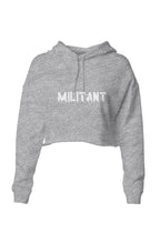 Load image into Gallery viewer, Militant Heather Gray Lightweight Crop Hoodie